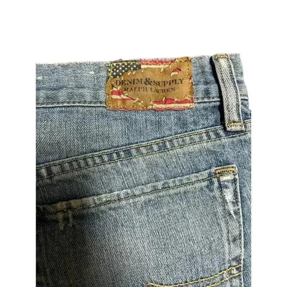 Denim & Supply Ralph Lauren Boyfriend Cutoff Distress Denim Shorts Size 27 - Picture 6 of 10